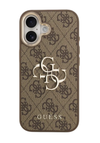 GUESS Hard Cover 4G Metal Logo Brown, f�r Apple iPhone 17, GUHCP17S4GMGCBR