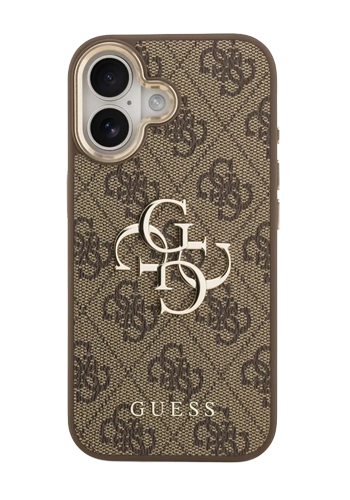 GUESS Hard Cover 4G Metal Logo Brown, f�r Apple iPhone 17, GUHCP17S4GMGCBR