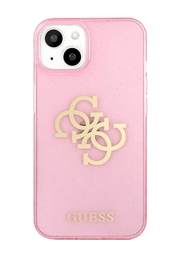GUESS Hard Cover TPU Big 4G Full Glitter Pink, for iPhone 13 Mini, GUHCP13SPCUGL4GPI