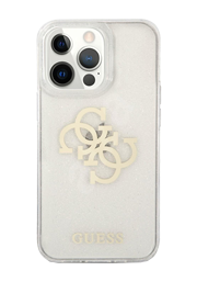 GUESS Hard Cover TPU Big 4G Full Glitter Transparent, for iPhone 13 Pro, GUHCP13LPCUGL4GTR
