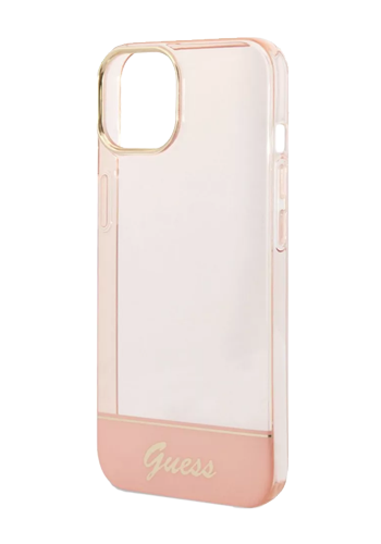 GUESS Hard Cover Translucent Transparent Pink, für iPhone 14 Pro Max,  GUHCP14XHGCOP mit Vertrag günstig kaufen