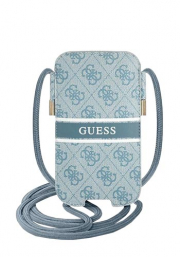 GUESS Phone Bag 4G Stripe Blue, Universal, GUPHL4GDBL