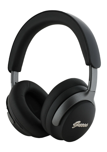 GUESS Wireless Bluetooth Headset Script Logo ANC/ENC Black, GUBHC22PSFCSMK, Universal