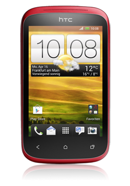 HTC Desire C flamenco red