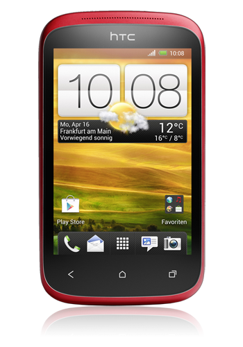 HTC Desire C flamenco red