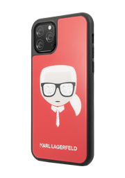 Karl Lagerfeld Iconic Glitter Head Red, für Apple iPhone 11 Pro Max, KLHCN65DLHRE