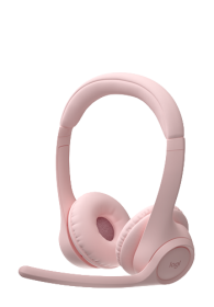 Logitech Zone 300 Wireless Bluetooth Headset With Noise-Cancelling Microphone Rosa, 981-001412