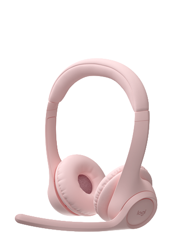 Logitech Zone 300 Wireless Bluetooth Headset With Noise-Cancelling Microphone Rosa, 981-001412