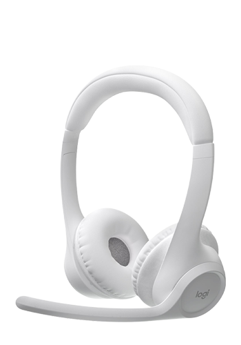 Logitech Zone 300 Wireless Bluetooth Headset With Noise-Cancelling Microphone White, 981-001417