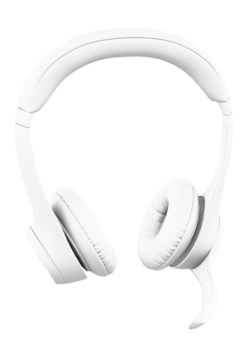 Logitech Zone 300 Wireless Bluetooth Headset With Noise-Cancelling Microphone White, 981-001417