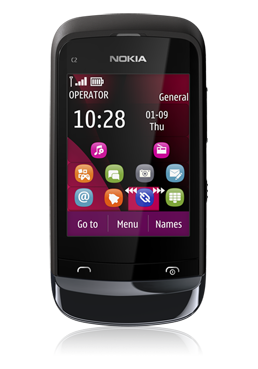 Nokia C2-02 chrome black
