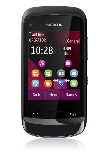Nokia C2-02 chrome black