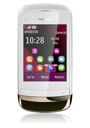 Nokia C2-02 golden white