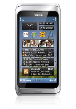 Nokia E7 silver