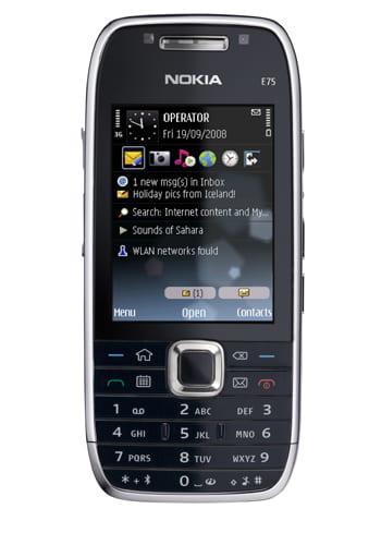 Nokia E75 silver black