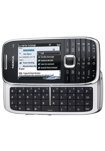 Nokia E75 silver black