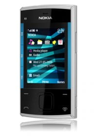 Nokia X3 silver blue