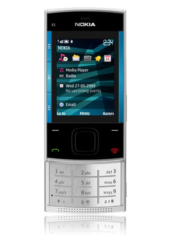 Nokia X3 silver blue