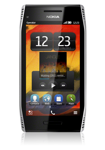 Nokia X7 silver steel