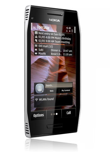 Nokia X7 silver steel