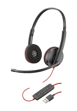 Plantronics Blackwire C3225 Headset Black, 209747-201