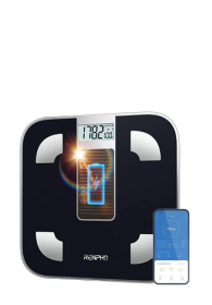 Renpho Elis Solar - Solarbetriebene Personenwaage Black