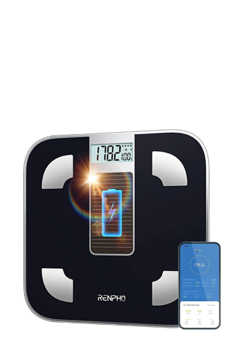 Renpho Elis Solar - Solarbetriebene Personenwaage Black