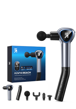 Renpho Reach Mini Massage Gun - Massagepistole mit Verlngerungs Griff