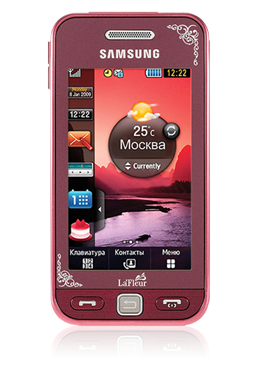Samsung S5230 Star garnet red, la fleur