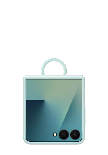 Samsung Silicone Case with Ring Light Cyan, für Samsung Galaxy Flip7, EF-PF766TMEGWW