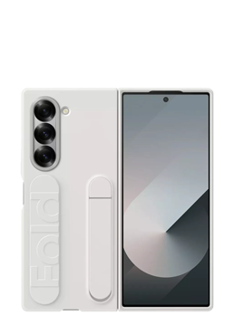 Samsung Silicone Stand Case with Strap White, f�r Samsung Galaxy Fold6, EF-MF956TW