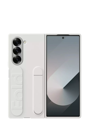 Samsung Silicone Stand Case with Strap White, f�r Samsung Galaxy Fold6, EF-MF956TW