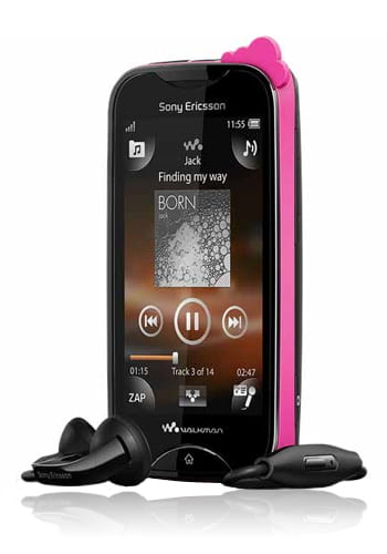 Sony Mix Walkman WT13I pink on black