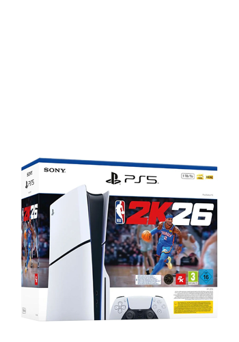 Sony PlayStation 5 SLIM Disc Edition incl. NBA 2K26 Voucher White, 1TB, E-Chassis