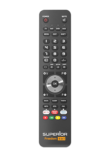 Superior Electronics Freedom Remote Control - universelle programmierbare Fernbedienung Black, SUPTUB003