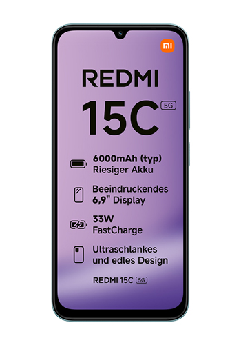 Xiaomi Redmi 15C 5G Dual Sim 4GB RAM, 256GB, Mint Green