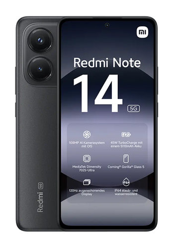 Xiaomi Redmi Note 14 5G 128GB, 6GB RAM, Black