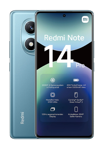 Xiaomi Redmi Note 14 Pro 4G 256GB, 8GB RAM, Ocean Blue