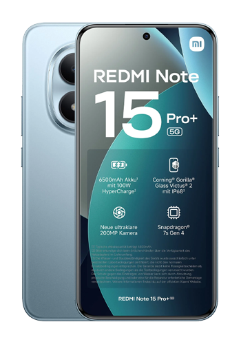 Xiaomi Redmi Note 15 Pro+ 256GB, 8GB RAM, Blue