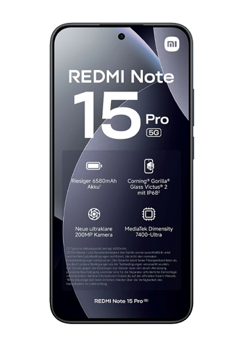 Xiaomi Redmi Note 15 Pro 5G 256GB, 8GB RAM, Black