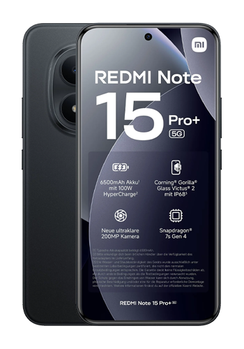 Xiaomi Redmi Note 15 Pro+ 5G 512GB, 12GB RAM, Black