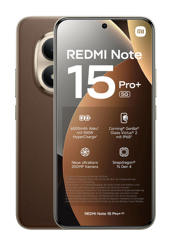 Xiaomi Redmi Note 15 Pro+ 5G 512GB, 12GB RAM, Mocha Brown