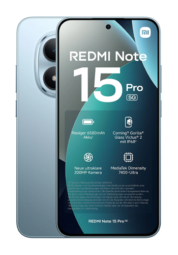 Xiaomi Redmi Note 15 Pro 5G 512GB, 8GB RAM, Glacier Blue